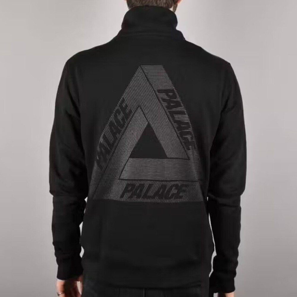 Palace Skateboard Quarter Zip Tech Jumper Sz Medium Big Tri-Angle Logo